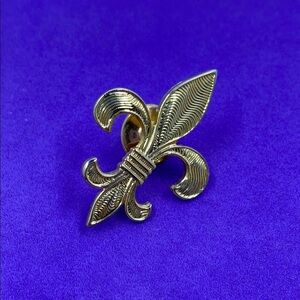 💛 Gold Plated Fleur-de-Lis ⚜️ Pin